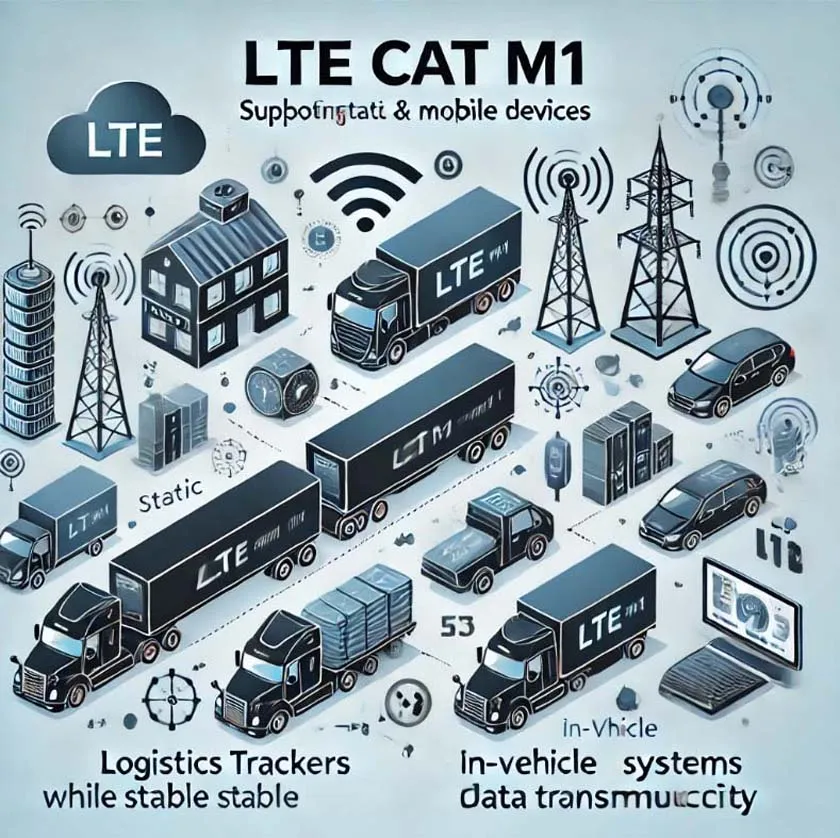 Cat M1 is not only suitable for static devices, but also supports the connection of mobile devices